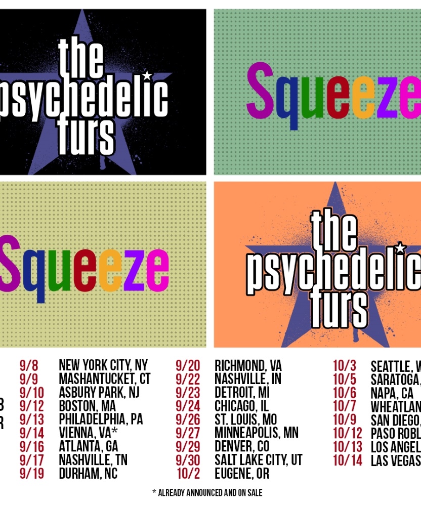 The Psychedelic Furs & Squeeze American Tour 2023 13 October 2023