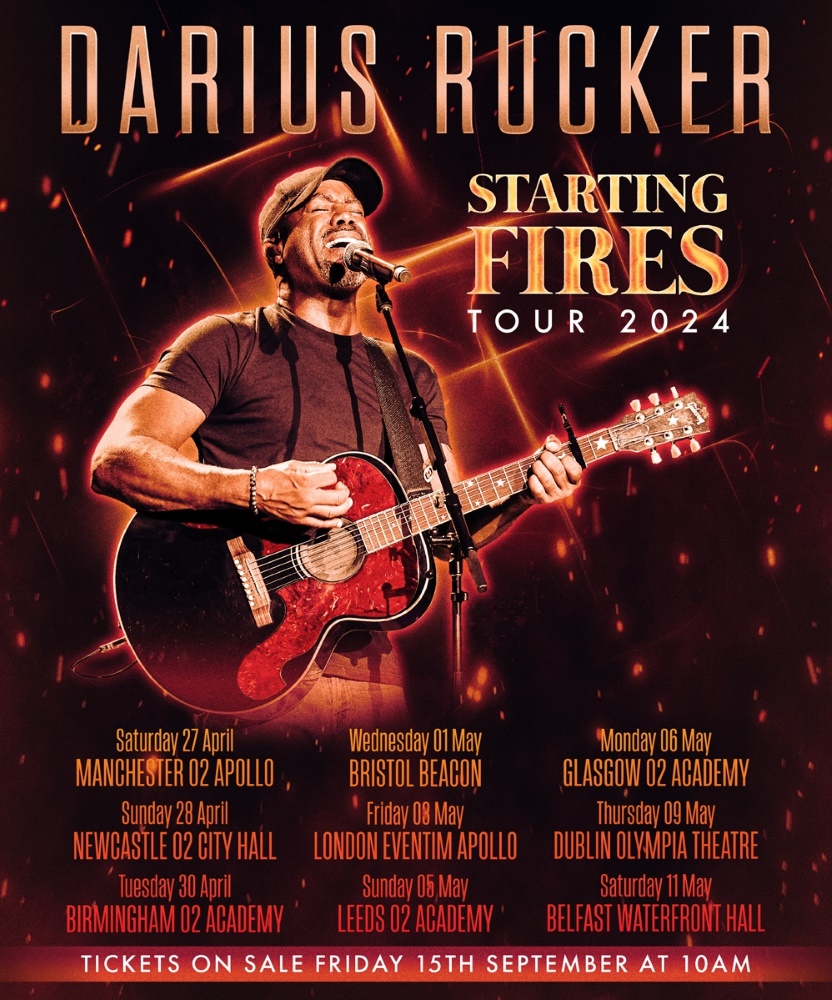 Darius Rucker Starting Fires Tour 2024 11 May 2024 Belfast