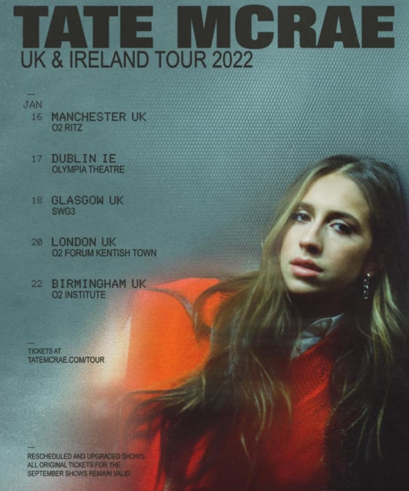 Tate McRae U.K. & Ireland Tour 2022 Date TBC O2 Ritz Event/Gig