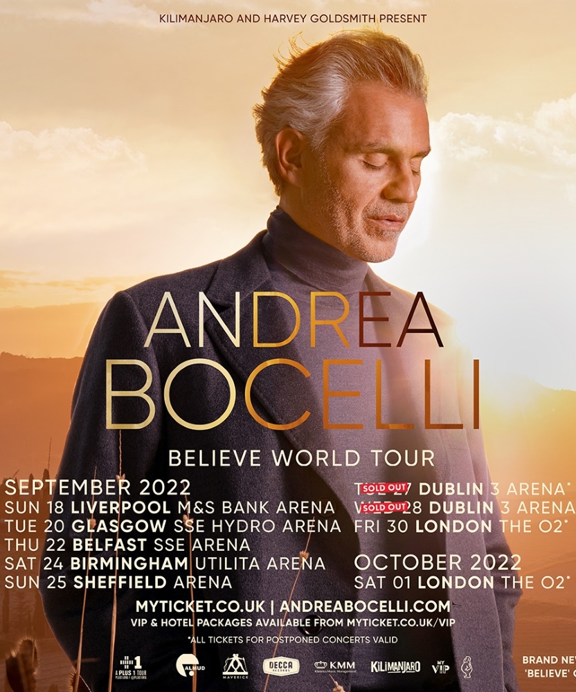 andrea bocelli believe tour reviews