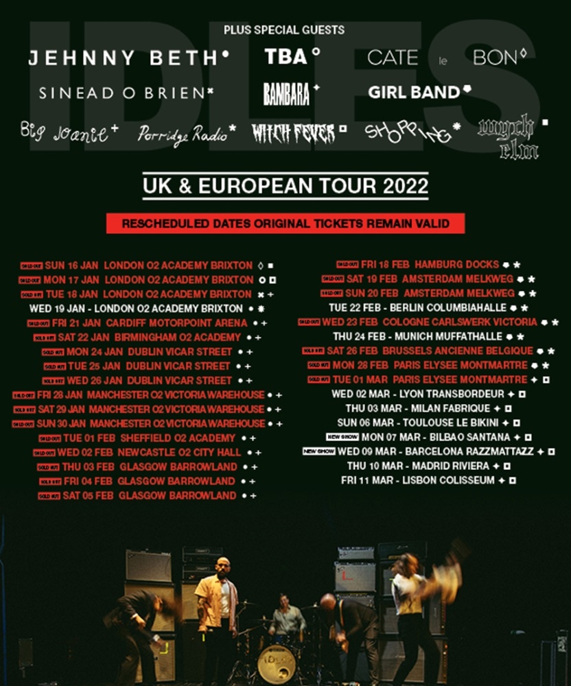 Idles UK & European Tour 2022 16 January 2022 O2 Academy Brixton