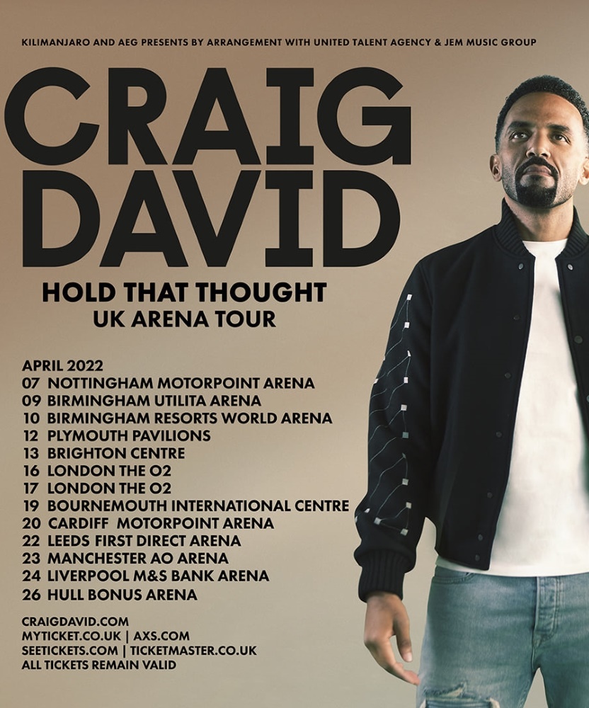 craig david tour dates 2022