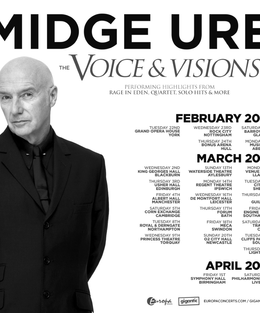 Midge Ure The Voice And Visions Tour 22 February 2022 Grand Opera House Event Gig Details