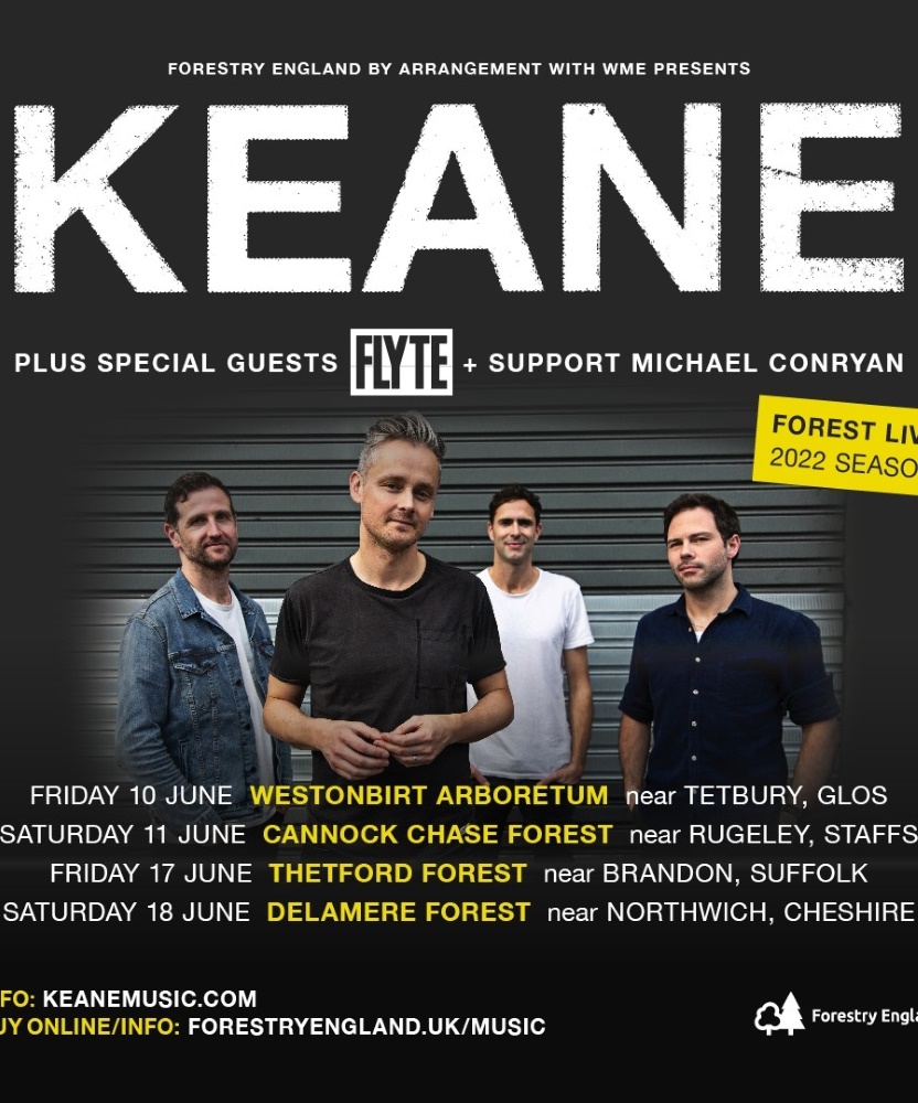 Forest Live Keane 18 June 2022 Delamere Forest Event/Gig details
