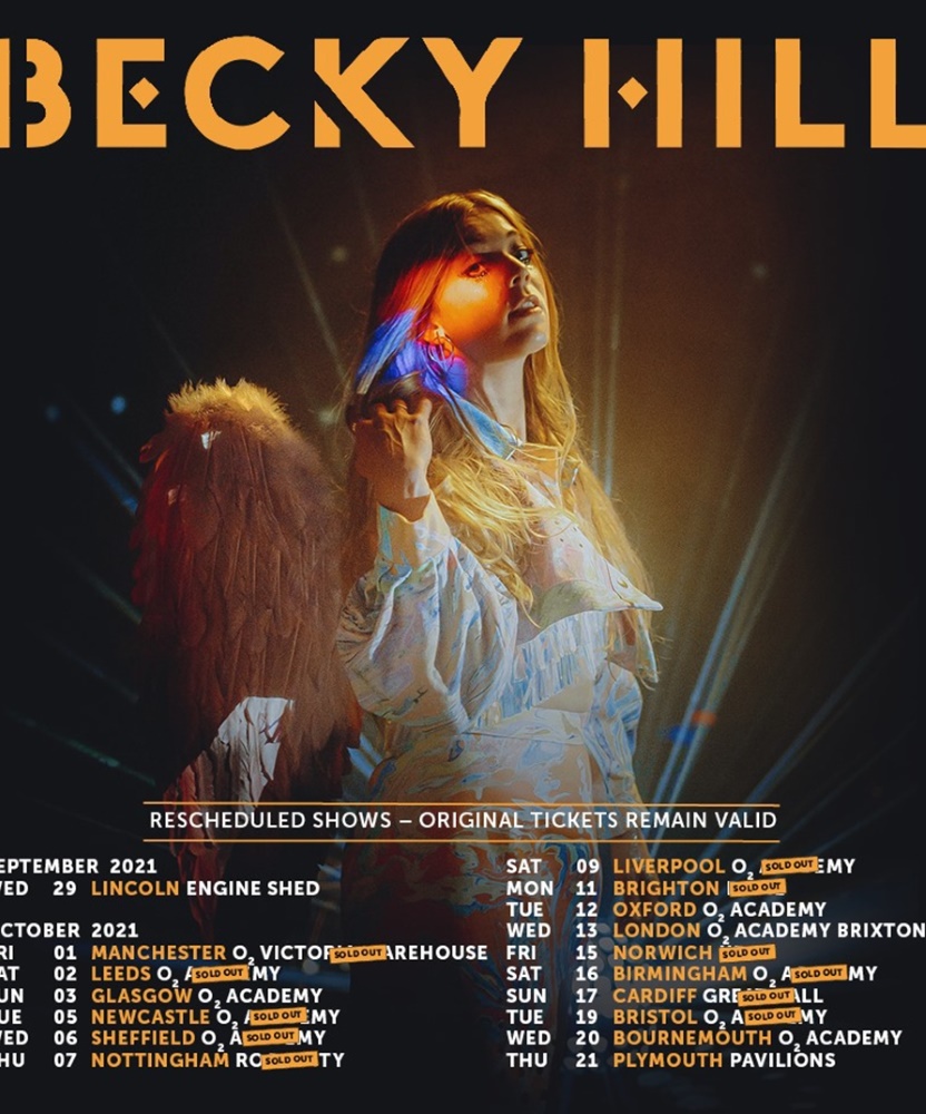 Becky Hill UK Tour 2021 11 October 2021 Brighton Dome Event/Gig