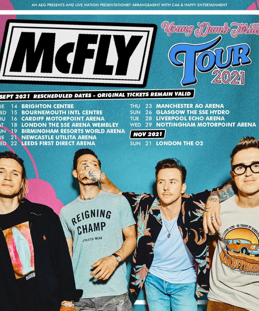 McFly - Young Dumb Thrills Tour 2021 - 23 September 2021 - AO Arena ...