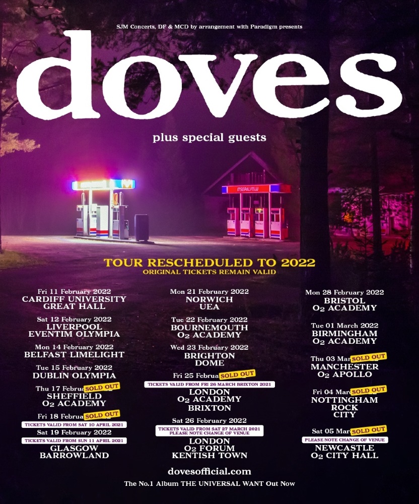 Doves 2022 Tour 21 February 2022 The Nick Rayns LCR, UEA Event