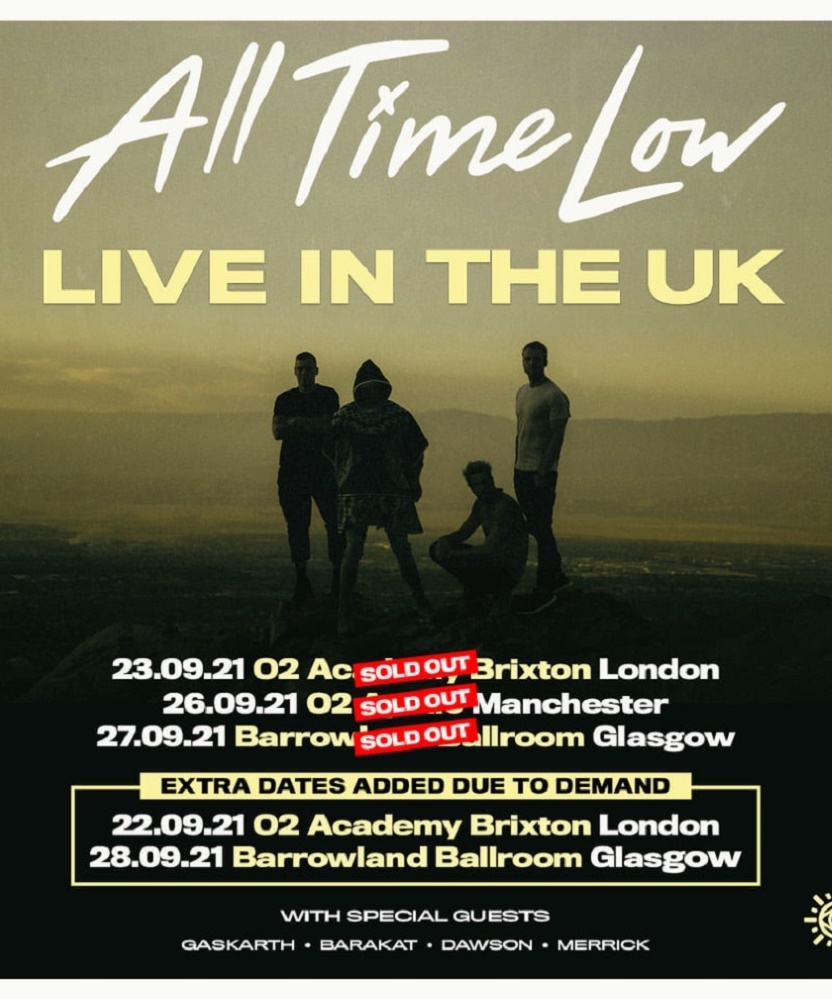 All Time Low Live In The UK 26 September 2021 O2 Apollo Event