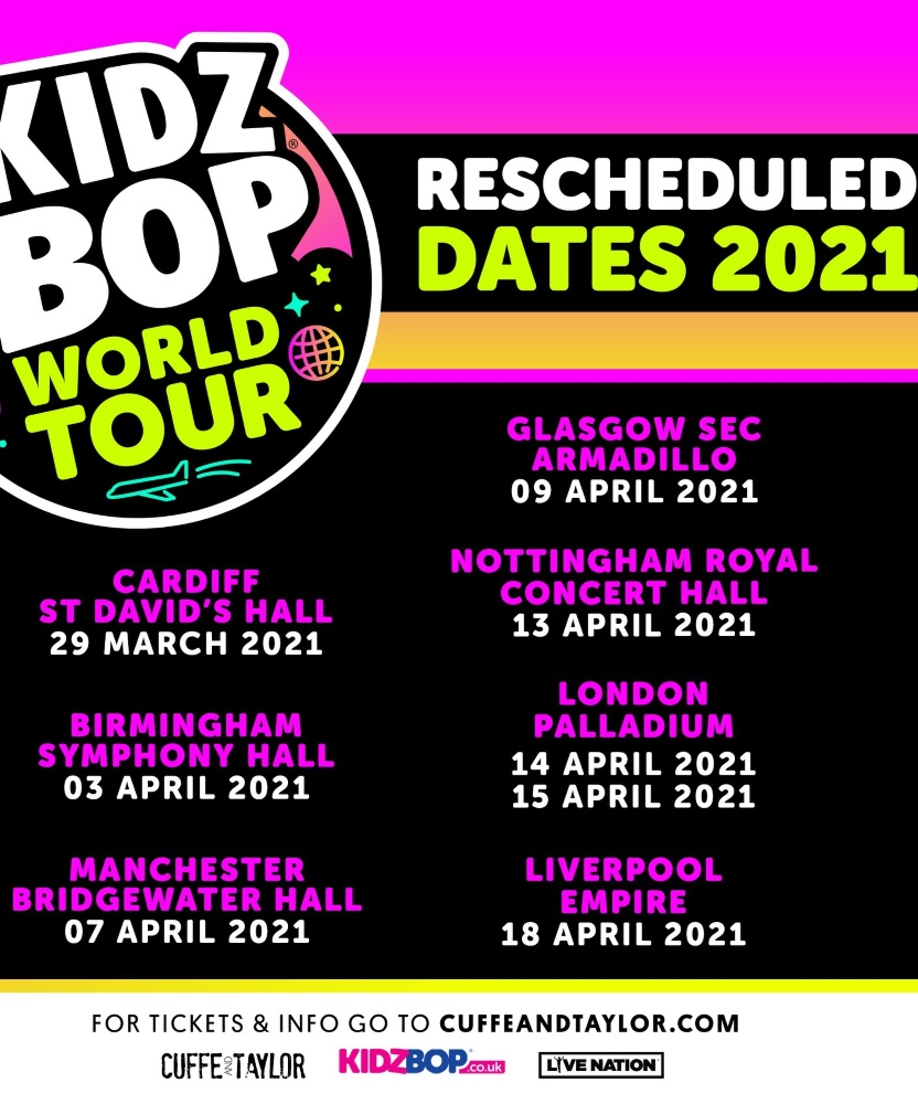 Kidz Bop World Tour 07 April 2021 The Bridgewater Hall Event