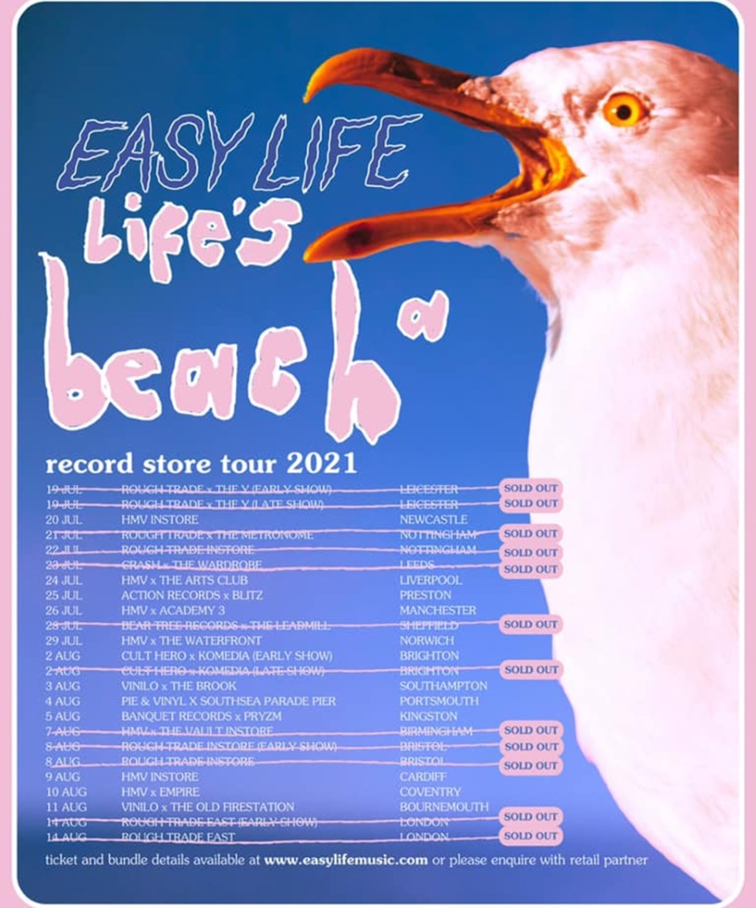 Easy Life - Life's A Beach Record Store Tour 2021 - 24 July 2021 - Arts ...