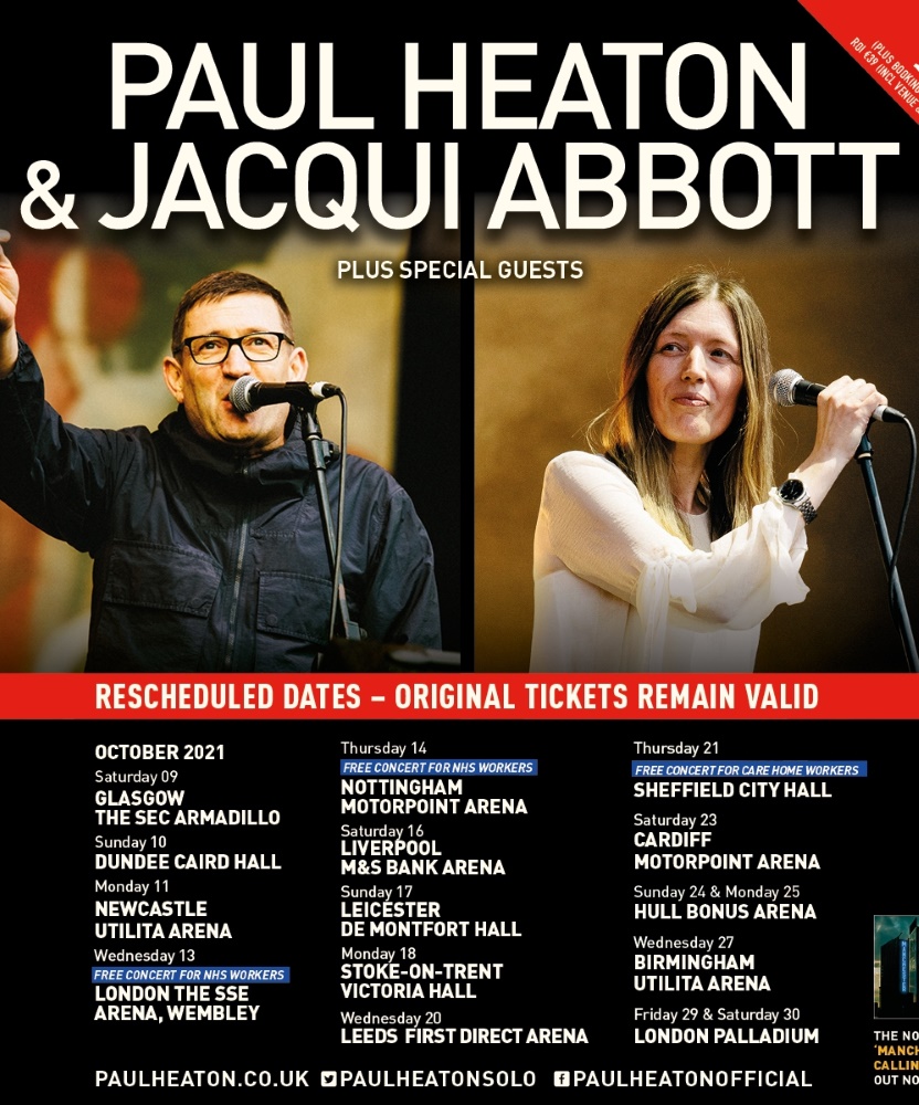 paul heaton and jacqui abbott rescheduled tour dates birmingham