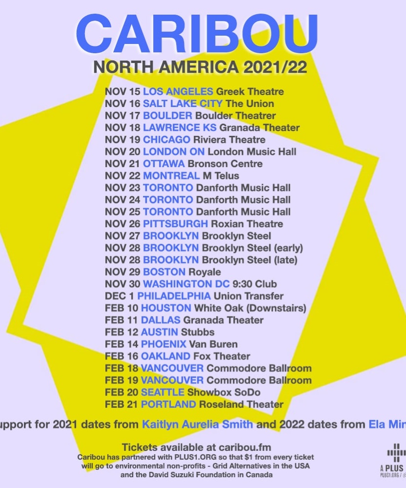 Caribou North America 2021/2022 15 November 2021 The Greek Theatre Los Angeles Event/Gig