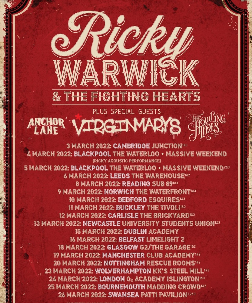 ricky warwick and the fighting hearts tour