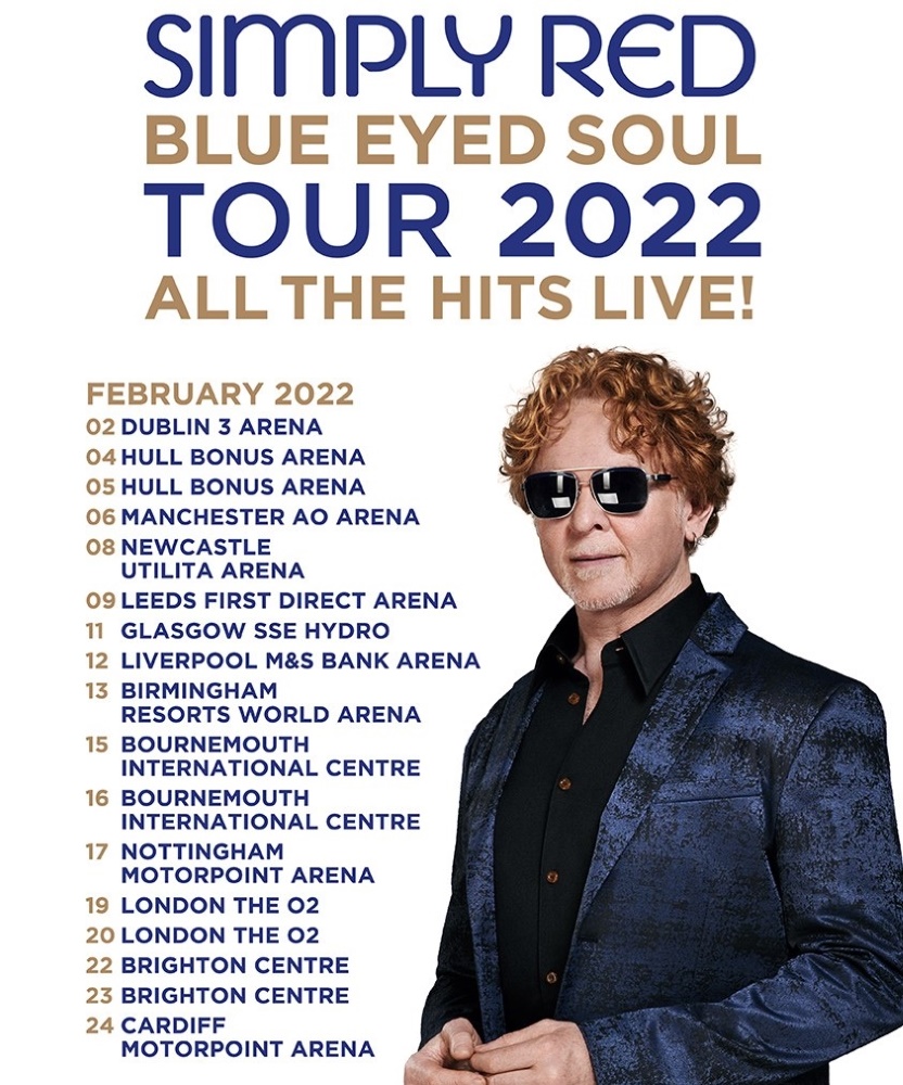 simply red tour 2022 song list