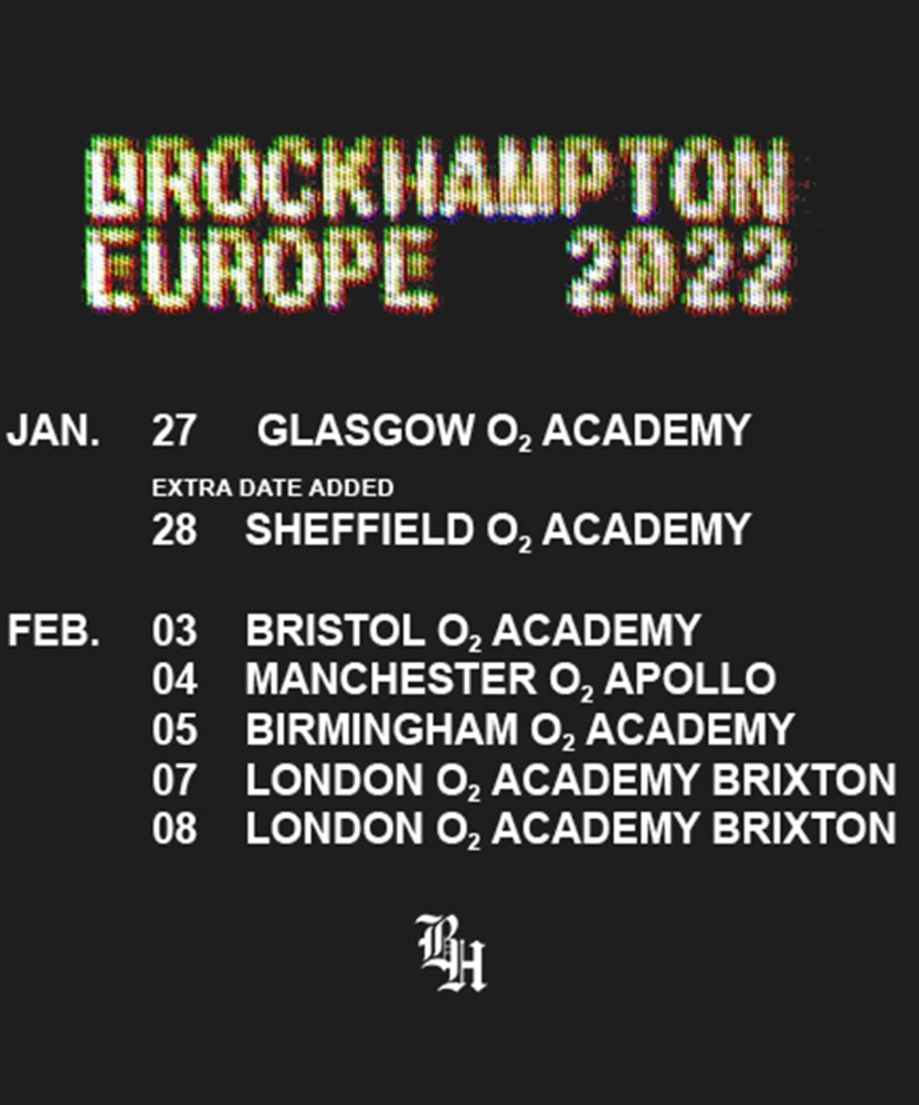 BROCKHAMPTON Europe 2022 27 January 2022 O2 Academy Glasgow